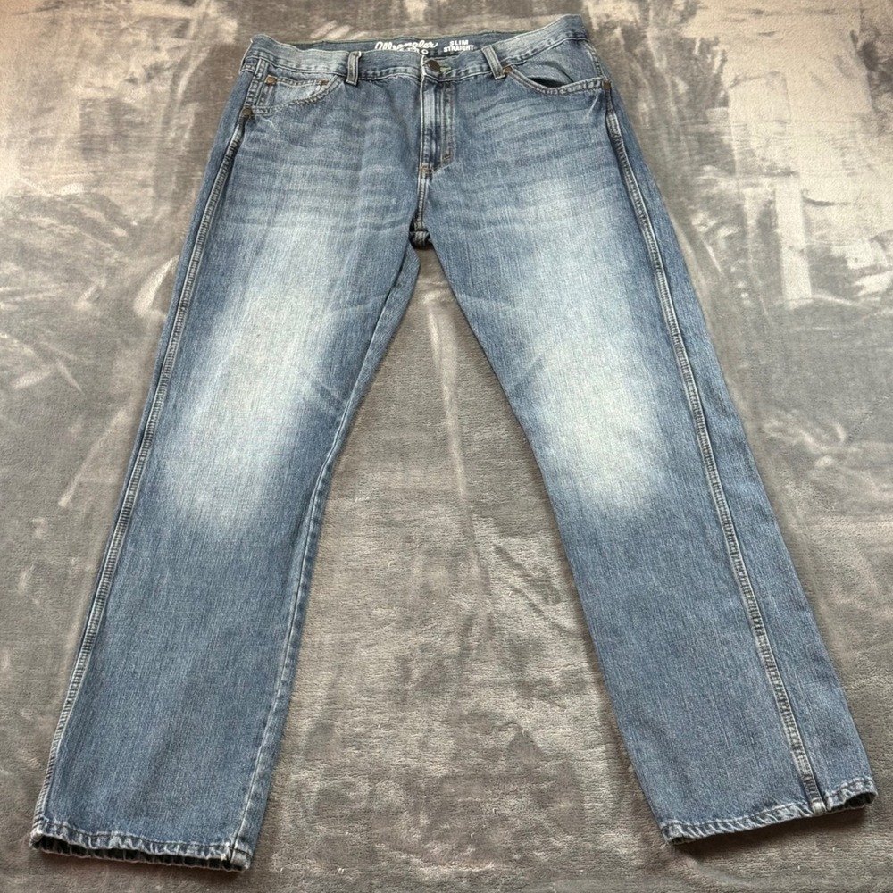 Wrangler Retro Slim Straight Jeans Mens 36x36 Medium Wash Denim 1088MWLDK